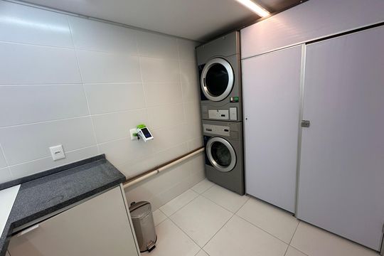 Lavanderia de kitnet/studio para alugar com 1 quarto, 32m² em Santo Amaro, São Paulo