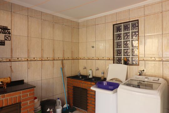 Área de Serviço e Espaço Gourmet  de casa à venda com 3 quartos, 120m² em Vila Carminha, São Bernardo do Campo