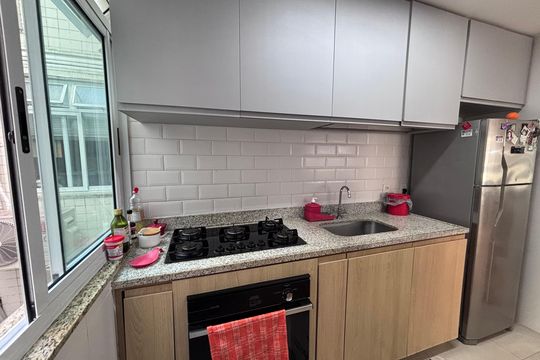 Cozinha de apartamento à venda com 3 quartos, 76m² em Recreio dos Bandeirantes, Rio de Janeiro