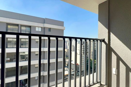 Varanda da Sala de kitnet/studio para alugar com 1 quarto, 25m² em Pinheiros, São Paulo