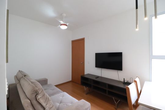 Sala de apartamento para alugar com 2 quartos, 42m² em Chácaras Hipica, Ribeirão Preto