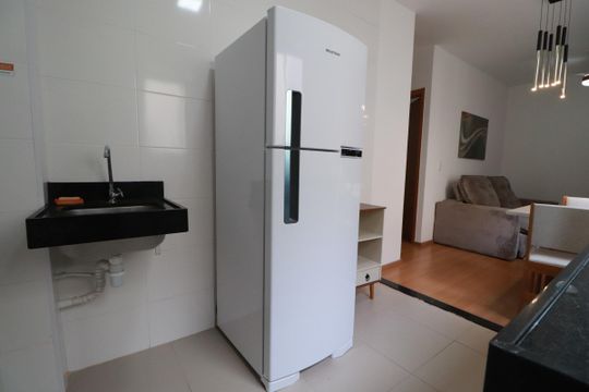 Cozinha  de apartamento para alugar com 2 quartos, 42m² em Chácaras Hipica, Ribeirão Preto