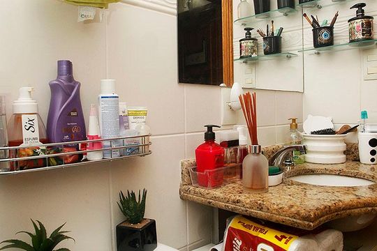 Banheiro de apartamento à venda com 1 quarto, 90m² em Menino Deus, Porto Alegre