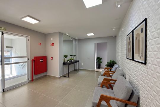 Hall Social Bloco  de kitnet/studio à venda com 1 quarto, 24m² em Itaim Bibi, São Paulo