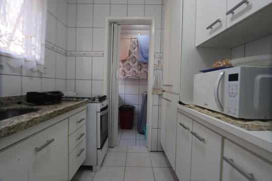 Cozinha de apartamento à venda com 2 quartos, 57m² em Vila Industrial, São Paulo