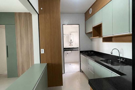Cozinha de apartamento para alugar com 3 quartos, 84m² em Jardim Vera Cruz, Sorocaba