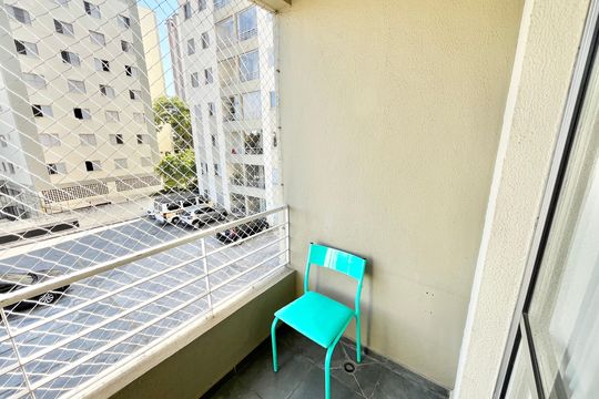 Varanda da Sala de apartamento à venda com 2 quartos, 55m² em Vila Amélia, São Paulo