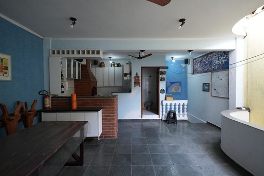 Área gourmet de casa à venda com 3 quartos, 212m² em Vila Camilópolis, Santo André