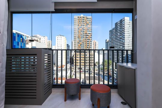 Vista de kitnet/studio para alugar com 1 quarto, 24m² em Paraíso, São Paulo