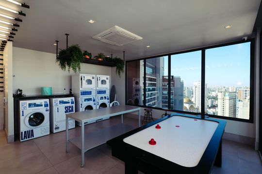 Lavanderia de kitnet/studio para alugar com 1 quarto, 24m² em Paraíso, São Paulo