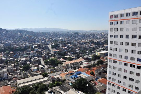 Detalhe - Vista da Sala e Sala de Jantar de apartamento para alugar com 2 quartos, 40m² em Brasilândia, São Paulo