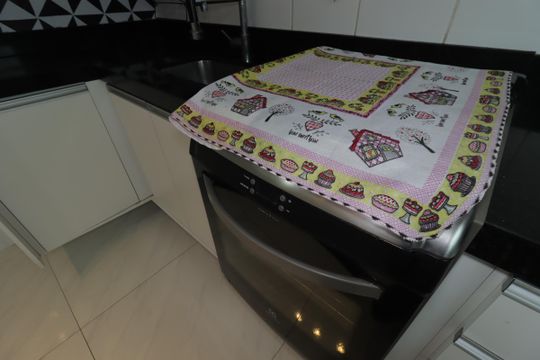 Cozinha - Fogão embutido de apartamento à venda com 2 quartos, 108m² em Vila Guaraciaba, Santo André