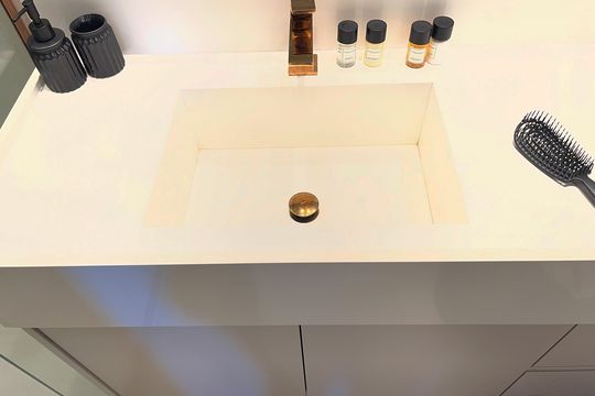 Banheiro da Suíte de apartamento para alugar com 1 quarto, 43m² em Boqueirão, Santos