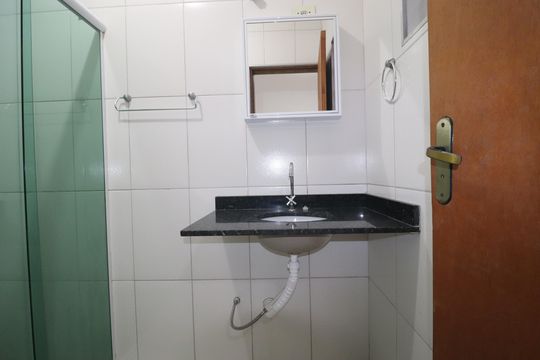 Banheiro Quarto 1 suíte de apartamento à venda com 2 quartos, 74m² em Vila Alto de Santo Andre, Santo André