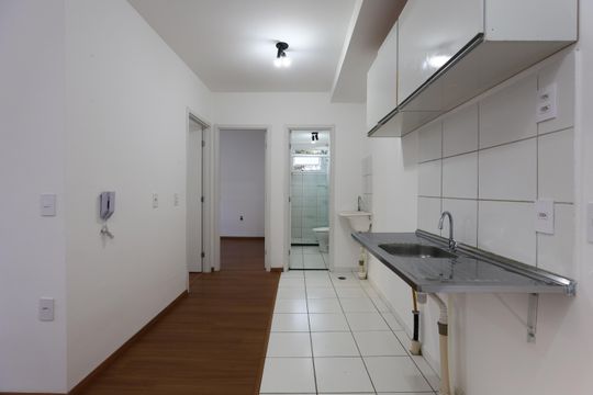 Cozinha de apartamento para alugar com 2 quartos, 38m² em Vila Andrade, São Paulo