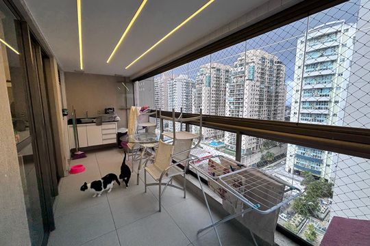 Varanda de apartamento à venda com 3 quartos, 83m² em Recreio dos Bandeirantes, Rio de Janeiro
