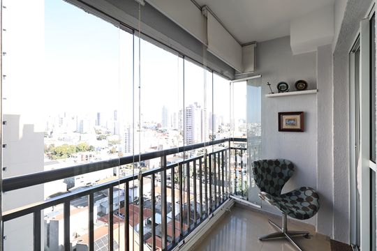 Varanda gourmet de apartamento à venda com 2 quartos, 58m² em Campestre, Santo André