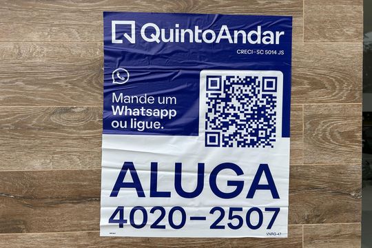 Placa  de kitnet/studio para alugar com 1 quarto, 36m² em Alto Ribeirão Leste, Florianópolis