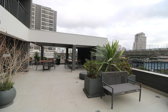 Área comum - Churrasqueira de kitnet/studio à venda com 1 quarto, 31m² em Jardim Independência (são Paulo), São Paulo