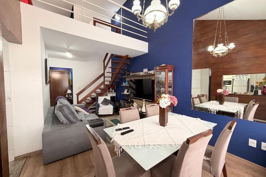 Sala de casa de condomínio à venda com 3 quartos, 111m² em Jardim Colonial, Jundiaí