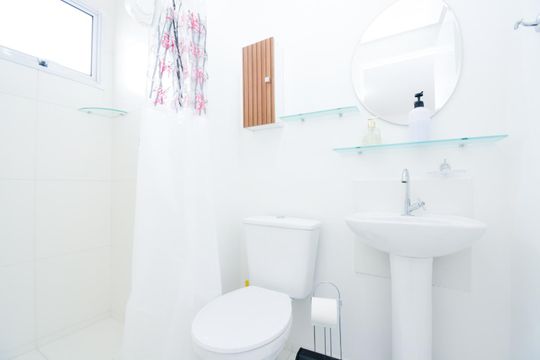 Banheiro da Suíte de apartamento para alugar com 2 quartos, 44m² em Vila das Bandeiras, Guarulhos
