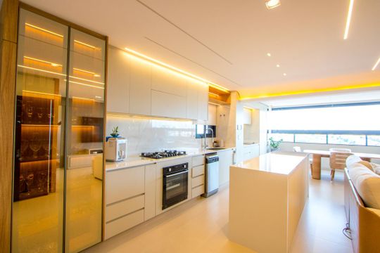 Cozinha de apartamento à venda com 3 quartos, 130m² em Vila Santa Teresa, Santo André
