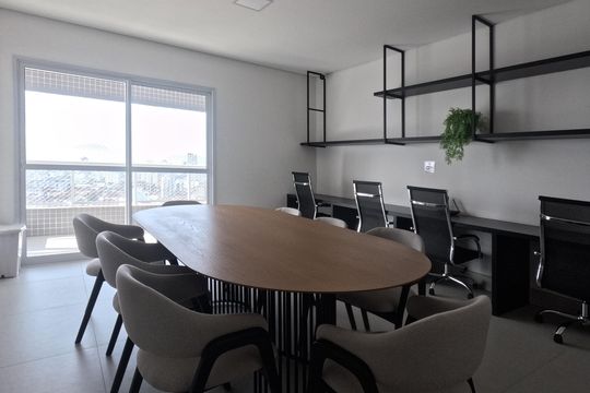 Área Comum - Coworking de apartamento para alugar com 1 quarto, 60m² em Boqueirão, Santos