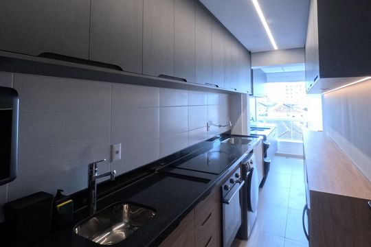 Cozinha Americana de apartamento para alugar com 1 quarto, 60m² em Boqueirão, Santos