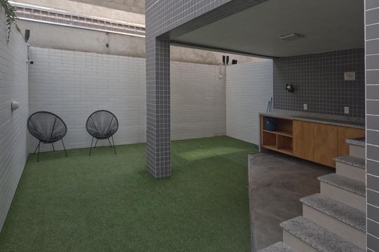 Área Comum - Espaço Pet  de apartamento para alugar com 1 quarto, 60m² em Boqueirão, Santos