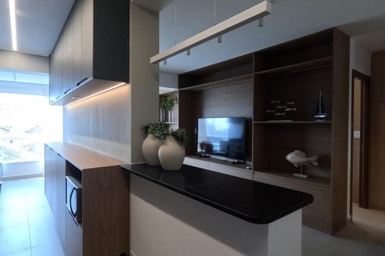 Cozinha Americana de apartamento para alugar com 1 quarto, 60m² em Boqueirão, Santos