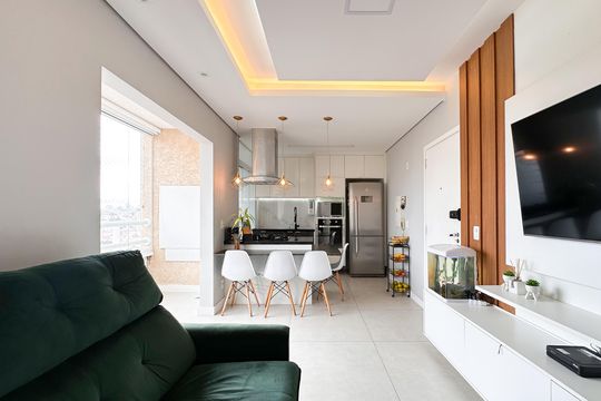 Sala de apartamento à venda com 2 quartos, 59m² em Baeta Neves, São Bernardo do Campo