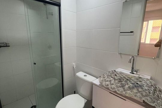 Banheiro da Suíte de apartamento para alugar com 1 quarto, 24m² em Alto da Mooca, São Paulo