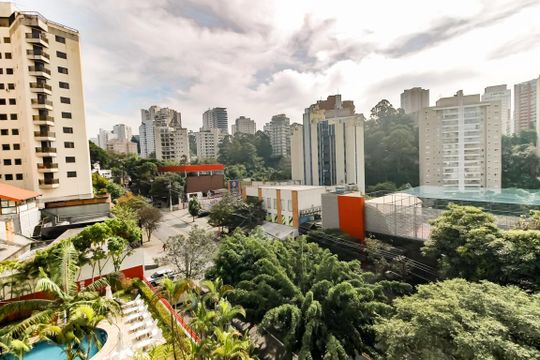 Vista - Sala de apartamento para alugar com 1 quarto, 50m² em Morumbi, São Paulo