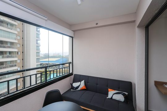 Varanda de kitnet/studio para alugar com 1 quarto, 28m² em Ipiranga, São Paulo