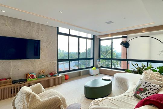 Sala de TV de apartamento à venda com 3 quartos, 180m² em Jardim Paulista, São Paulo