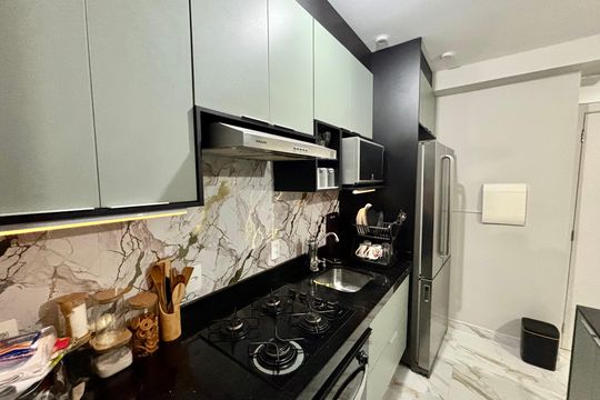 Cozinha - Armários de apartamento à venda com 2 quartos, 44m² em Cidade São Mateus, São Paulo