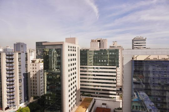 Área externa - vista  de apartamento à venda com 3 quartos, 160m² em Funcionários, Belo Horizonte