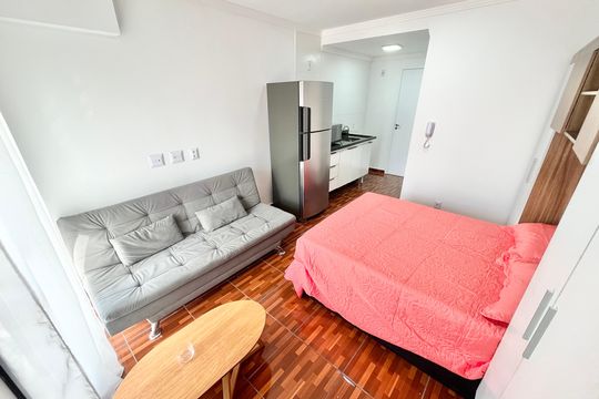 Sala/Quarto/Cozinha de kitnet/studio para alugar com 1 quarto, 26m² em Jardim São Paulo, São Paulo