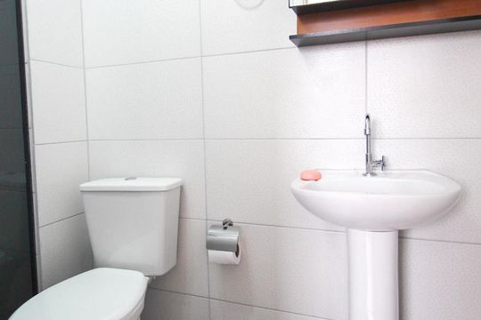 Banheiro da Suíte de apartamento para alugar com 1 quarto, 28m² em Morumbi, São Paulo