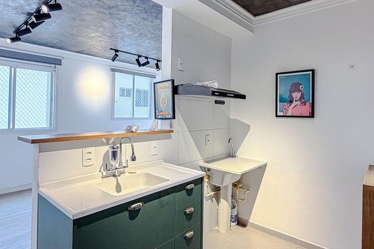 Cozinha de kitnet/studio para alugar com 1 quarto, 37m² em Cambuci, São Paulo