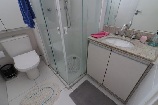 Banheiro da Suíte 1 de apartamento à venda com 3 quartos, 65m² em Presidente Altino, Osasco