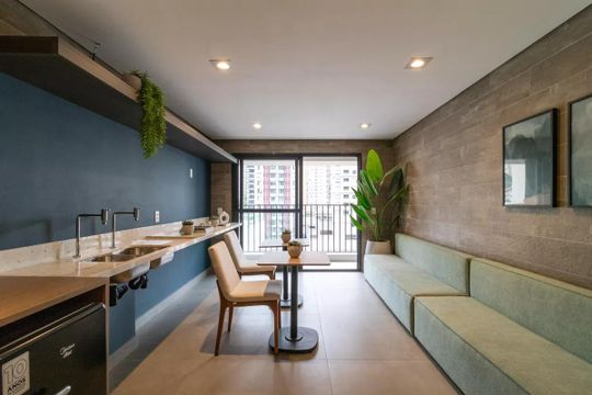 Área comum de kitnet/studio à venda com 1 quarto, 25m² em Perdizes, São Paulo