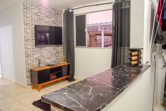 Cozinha de apartamento à venda com 2 quartos, 54m² em Setor Negrão de Lima, Goiânia