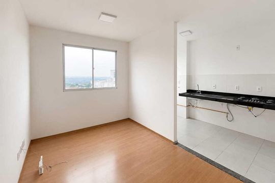 Cozinha de apartamento para alugar com 2 quartos, 43m² em Chácara São Pedro, Aparecida de Goiânia