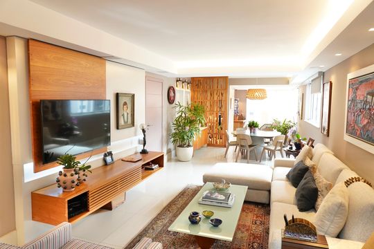 Sala  de apartamento à venda com 3 quartos, 151m² em Lourdes, Belo Horizonte