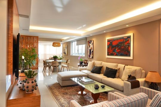 Sala  de apartamento à venda com 3 quartos, 151m² em Lourdes, Belo Horizonte