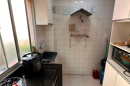Cozinha de apartamento à venda com 2 quartos, 55m² em Vera Cruz, Belo Horizonte