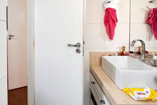 Banheiro da Suíte de apartamento à venda com 2 quartos, 59m² em Planalto, São Bernardo do Campo