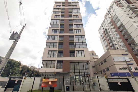 Fachada do Condominio de apartamento à venda com 1 quarto, 34m² em Guaíra, Curitiba
