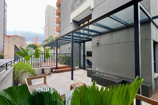 Área comum de kitnet/studio para alugar com 1 quarto, 33m² em Pinheiros, São Paulo